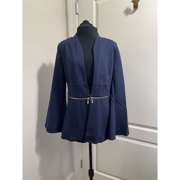Iman Jackets & Blazers - Iman Women's Blue Blazer Size S  Long Sleeve can wear long or cropped (sku512)
